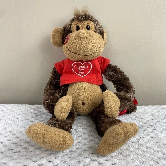 Aurora Cheeky Charlie Plush Stuffed Monkey‎ Light Up Cheeks Valentine’s 13" - Picture 4 of 10
